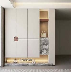 Mueble de Bar Moderno para Sala de Estar con Vitrina Esquinera para Vinos y Cubiertos con Mesa Lateral - Product Image 3