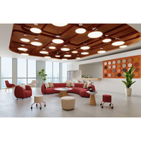 Ensemble de canapés de bureau modernes de luxe en tissu et cuir, confortables avec design modulaire pour bureau, appartement, salon, hôtel