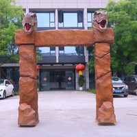 Portail d'entrée personnalisé pour grand parc à thème, arche décorative réaliste en acier et vinyle pour parcs d'attractions, centres commerciaux, intérieur/extérieur