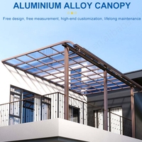 Pérgola Retráctil Plegable de Lujo para Exteriores, Personalizable, Resistente al Sol, al Agua y al Viento, de Aleación de Aluminio y PVC, Motorizada