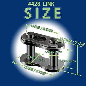 110-250cc 8 Piezas # Conectores de Cadena de Rodillos de Acero de Aleación 428H de Alta Resistencia para Bicicleta, Mini Bicicleta, Karting, Pit Bike, <span class=keywords><strong>ATV</strong></span>, Scooter - Product Image 3