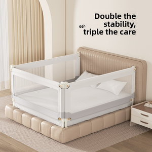 Barandilla de Seguridad para Cama de Bebé, Ajustable en Altura, Plegable, Anticaídas, para Camas de Todos los Tamaños, Elevación Vertical, para Dormir Bebés y Niños Pequeños - Product Image 4