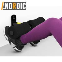 Barre de musculation murale Nordic Curl pour sit-ups au sol/mur – Dispositif d'assistance amélioré pour sit-ups – Barre d'exercice pour sit-ups avec position réglable