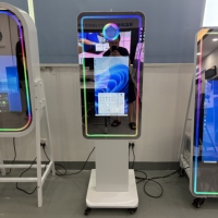 Machine Photobooth Portable Compatible avec Impression en Libre-Service et Télécommande pour Mariages et Anniversaires