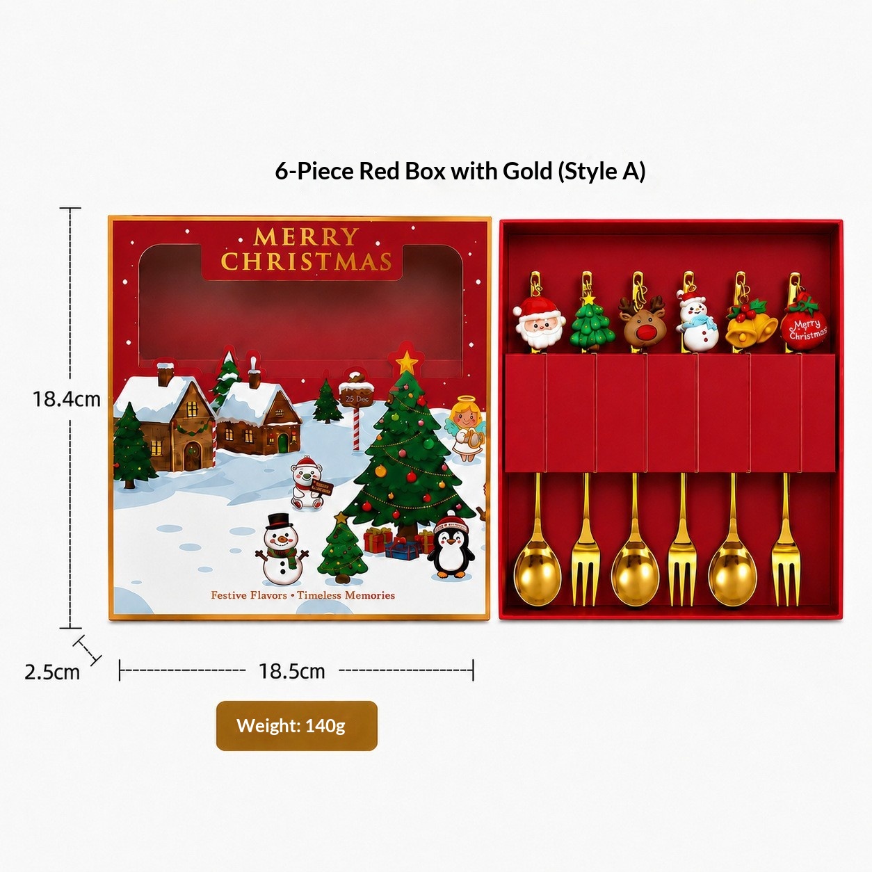 Gold red box 6-piece set a