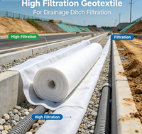 Géotextile à haute filtration pour la filtration des fossés de drainage