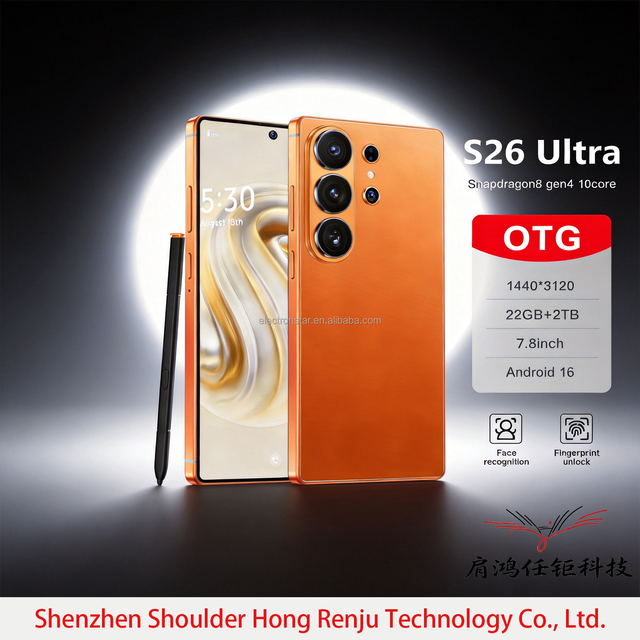 22G+2TB 7.3 INCH Android 16 S26 ultra Al Scene Recognition Built-in Pen 108MP LTE Cellular Phone 5g Android Smartphone in Stock