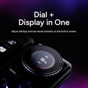 มาสเตอร์ฮับ ตัวเข้ารหัสแบบหมุนพร้อมจอแสดงผล IPS ขนาด 2.48 นิ้ว สีดำ ทำจากพลาสติก สำหรับควบคุมมัลติมีเดียบนพีซีและแท็บเล็ต - Product Image 2