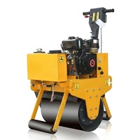 Rouleau compresseur vibrant à essence à tambour unique en acier, poussé à la main, durable, au meilleur prix, pour la construction en espaces étroits