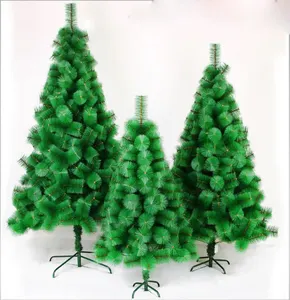 Decoración de fiesta de altura personalizable, suministros de Navidad personalizados, árbol de Navidad de pvc verde
