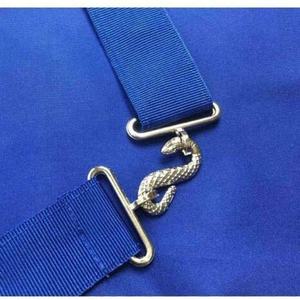 BLEUE MAÇONNIQUE PASSÉ MAÎTRE TABLIER AVEC CHAÎNE COLLIER EN CUIR MAÇONNIQUE TABLIER - Product Image 4
