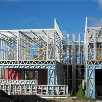 Villa en acier léger pour le développement de l'habitat en Éthiopie avec toit isolé thermiquement et conception économe en eau, moderne et durable