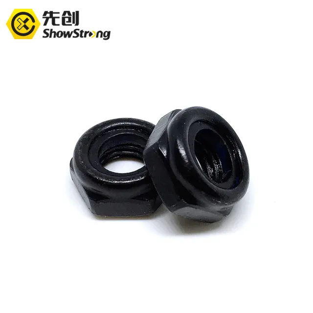 DIN985 Nylon Lock Hexagon Nuts Black