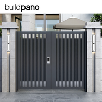 Portes d'entrée automatiques à battants latéraux en alliage d'aluminium de haute qualité, personnalisables, pour villa