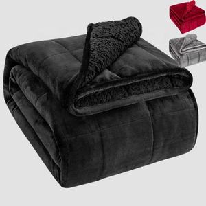 Offre Spéciale confortable aide à soulager le <span class=keywords><strong>stress</strong></span> du sommeil sherpa minky polaire adulte gravité lourde <span class=keywords><strong>couverture</strong></span> pondérée snsory pour dormir - Product Image 1