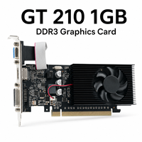 Nueva Tarjeta Gráfica GT210 de 1GB DDR3 de 64 Bits con Ventilador de Refrigeración/Salidas DVI/VGA para Computadora de Escritorio, GPU PCI Express