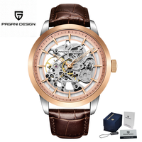 Montres automatiques mécaniques Pagani Design 1638 PD-1638 avec bracelet en cuir de luxe, montre-bracelet de haute qualité pour hommes, Relojes