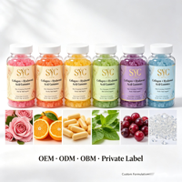Gummies quotidiennes SYC BIO au collagène et à l'acide hyaluronique pour le bien-être, 60 gummies, 120g, Marque privée, OEM, ODM, Prix usine, Vente en gros
