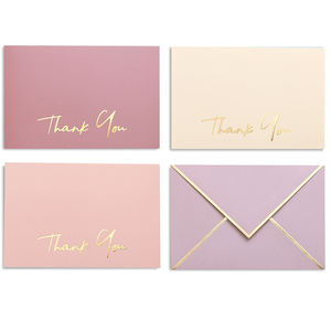 Tarjetas de Agradecimiento Personalizadas <span class=keywords><strong>SHYS</strong></span> con Impresión en Lámina Dorada, Sobres y Pegatinas, Papel Offset para Pequeñas Empresas - Product Image 1