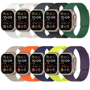 Tschick tali magnetik silikon pola Litchi, tali magnetik untuk jam tangan Apple 10 9 8 7 SE, gelang <span class=keywords><strong>Loop</strong></span> olahraga untuk IWatch 42 46 45 44MM - Product Image 2