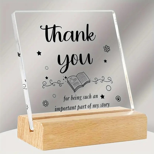 1pc Friend Appreciation Acrylic Desk Ornament - Multi-Use Room & Office Decor for Best Friend, Girlfriend, Soul Sister