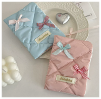 Dompet Tempat Kartu Tas Penyimpanan Passport Perjalanan Fashion Bahan PU Bordir Bintang Multifungsi
