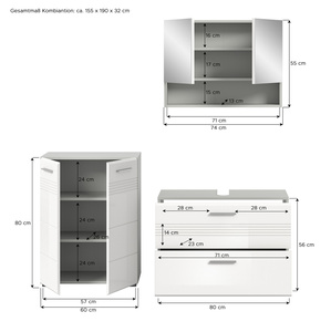 Mobile da bagno Design tedesco con lavabo X4WH6B08 modello Premium Set da bagno - Product Image 3
