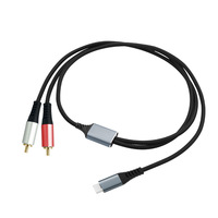 Câble audio personnalisé à double TYPE-C de lotus pour connecter le système audio de la carte son du téléphone USB-C combinaison RCA stéréo 1080p