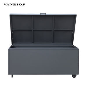 2025 blanc extérieur en aluminium jardin étanche maison patio bacs <span class=keywords><strong>de</strong></span> <span class=keywords><strong>rangement</strong></span> conteneurs métal <span class=keywords><strong>cube</strong></span> coussin boîte armoire para patio - Product Image 5