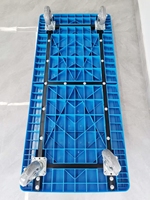 Carretilla de Plataforma Plegable de Plástico Resistente, Carro de Mano para Almacén, Carretilla de Empuje Plana para Entrega, Proveedor Chino