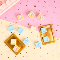 Timbre en plastique écologique Kawaii, style chocolat, pour journal intime personnalisé, style coréen et japonais, mini cadeaux mignons et esthétiques