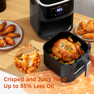 Friteuse à air numérique 7 L grande capacité avec fenêtre visible, revêtement antiadhésif, cuisson sans huile pour la maison - Product Image 4