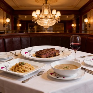 HARVIT Porcelain <strong>Dinnerware</strong> <strong>Set</strong> <strong>for</strong> Restaurants Contemporary Design <strong>8</strong>-Piece - Product Image 2
