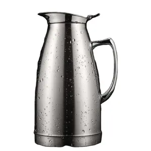 Termos Vakum Pot Teh Logam Stainless Steel Penggunaan Restoran Hotel Rumah 0,75l/1L/1,5l/2L