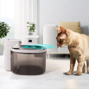 OEM Plateau en acier inoxydable Mangeoire automatique pour chat 3L Grande fontaine d'eau Faible consommation Distributeur d'eau potable pour animaux de compagnie avec capteur