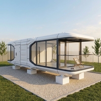 Expédition rapide, maison préfabriquée, capsule spatiale avec salle de bain intérieure, villa mobile préfabriquée de 40 pieds, maison capsule spatiale, commande urgente