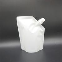 Plastique clair blanc debout liquide à boire emballage biseauté bec pochette bec pochette pour boisson jus lait café