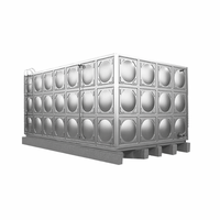 Réservoir d'eau modulaire carré en acier inoxydable 304, 1000L, 2000L, 5000L, sur mesure pour l'eau potable avec garantie d'un an
