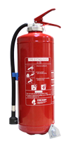 Extincteur à poudre sèche ABC de 6 kg, homologué CE EN3 MED