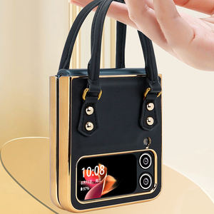 Funda de teléfono de cuero de lujo VIETAO para Samsung para Galaxy <span class=keywords><strong>ZFlip</strong></span> 4/3, funda de mano con anillo, correa de cinta, pantalla plegable electrochapada - Product Image 4