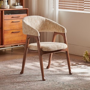 <span class=keywords><strong>Poltrona</strong></span> da pranzo di design di fascia alta francese della metà del secolo semplice e moderna <span class=keywords><strong>poltrona</strong></span> a ferro di cavallo con lino di <span class=keywords><strong>cotone</strong></span> per uso domestico o alberghiero - Product Image 2