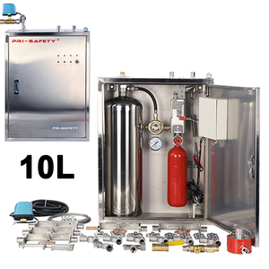 Système d'extinction automatique chimique humide pour hotte de cuisine commerciale modèle USA, construction en acier inoxydable - Product Image 2
