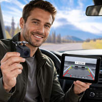 Pantalla Portátil para Auto de 7 Pulgadas con CarPlay y Android Auto, Cámara de Reversa, LCD/IPS, USB, Radio, Puerto para Tarjeta SD