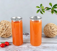 Boîtes de boisson fines en PET transparent de qualité alimentaire, avec couvercle en aluminium facile à ouvrir, pour jus, lait, thé, cocktails
