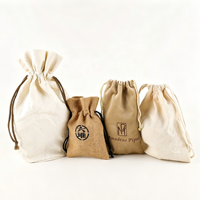 Petit sac en lin écologique, sac en toile de jute avec cordon de serrage, sac cadeau avec impression de logo personnalisé