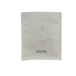 Bolsas Personalizadas de Material Reciclable con Válvula y Bolsa Plana con Fondo Plano para Café y Té, Bolsa con Cierre y Bolsillo, Color Blanco Mate - Product Image 4