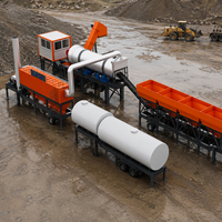 Usine de mélange d'asphalte portable unique fabriquée en Chine, usine d'asphalte mobile, mélangeurs d'asphalte à tambour