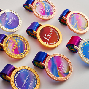 Medallas Deportivas Personalizadas al por Mayor, Trofeos de Metal con Logotipo 3D, Medallas de Triatlón, Maratón y Carreras, Medallas de Cristal Acrílico - Product Image 6