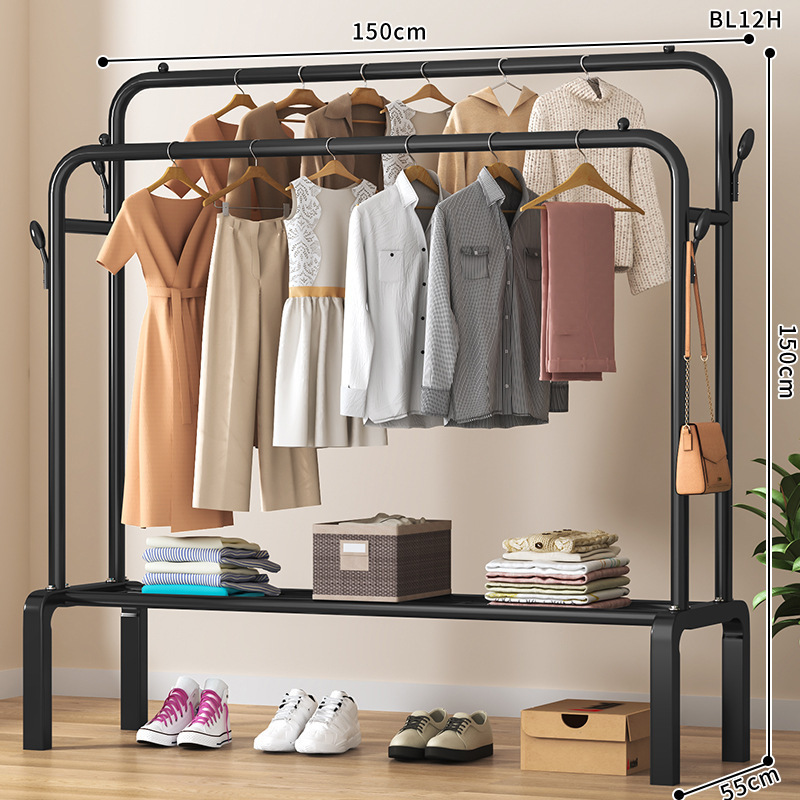 Coat Hanger Pole Heavy Duty Adjustable Metal Stand