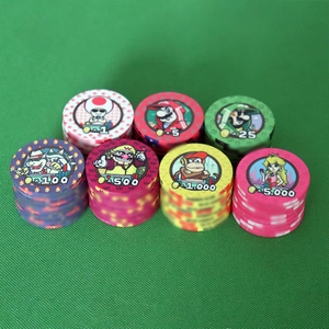เหรียญกษาปณ์เซรามิกส์สำหรับเล่นเกมห้องโป๊กเกอร์คาสิโนห้องไพ่หรูหราธีมซูเปอร์มาริโอ - Product Image 4